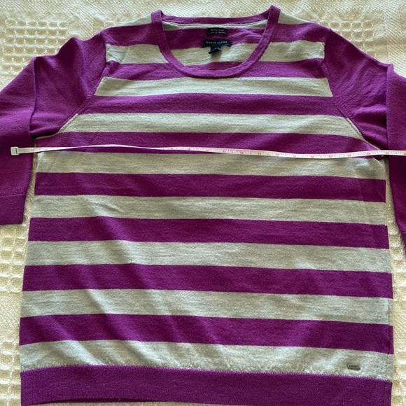 Tommy Hilfiger Women’s Merino Wool Sweater Sz XL 3/4 Sleeves EUC - Picture 2 of 6
